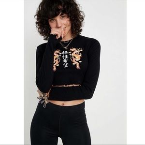 Urban Outfitters Y2K Dragon Crop Top